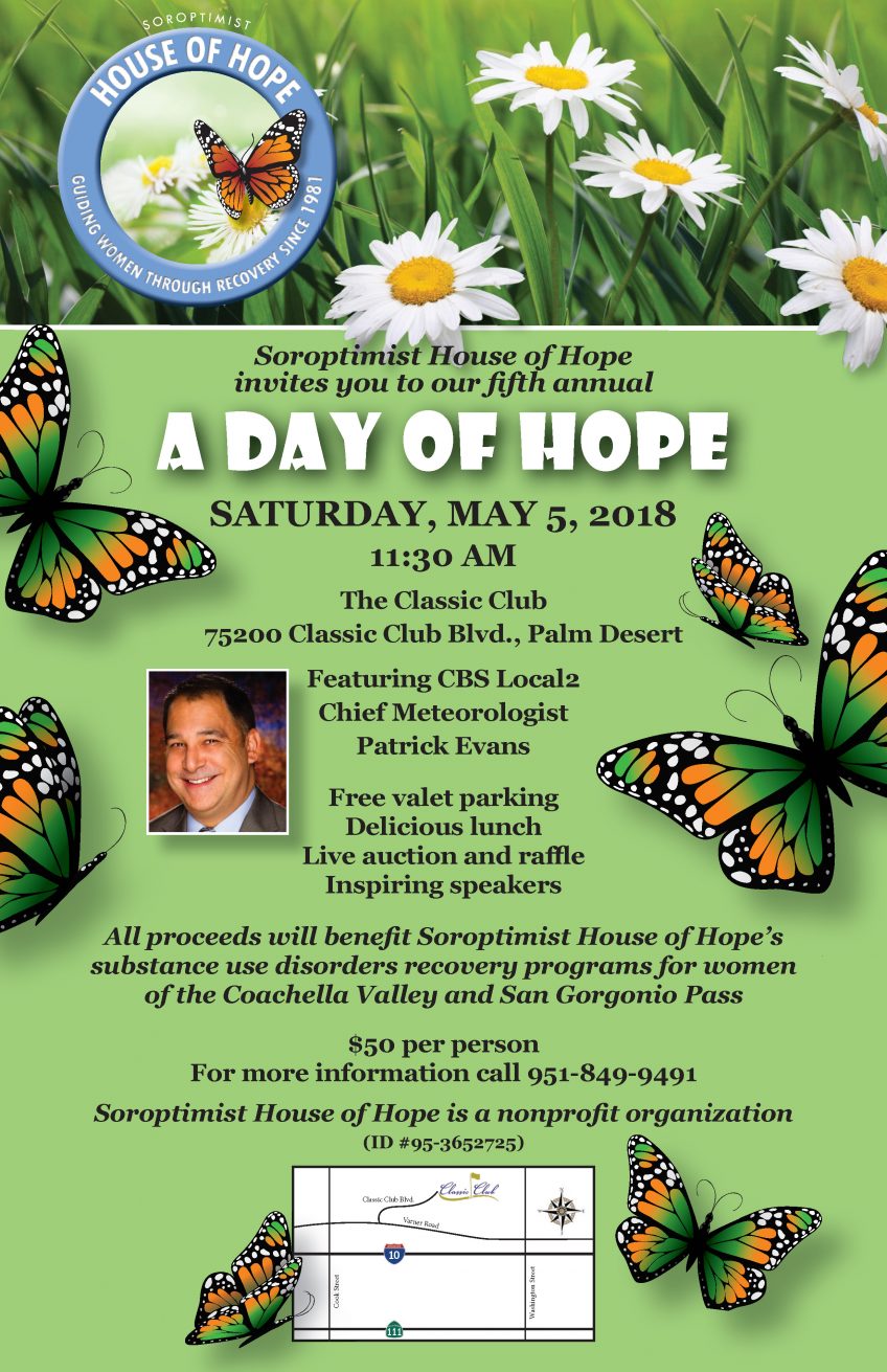 Join Us for “A Day of Hope”, May 5, 2018